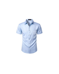 Monogram Graphic Casual Shirt - Light blue