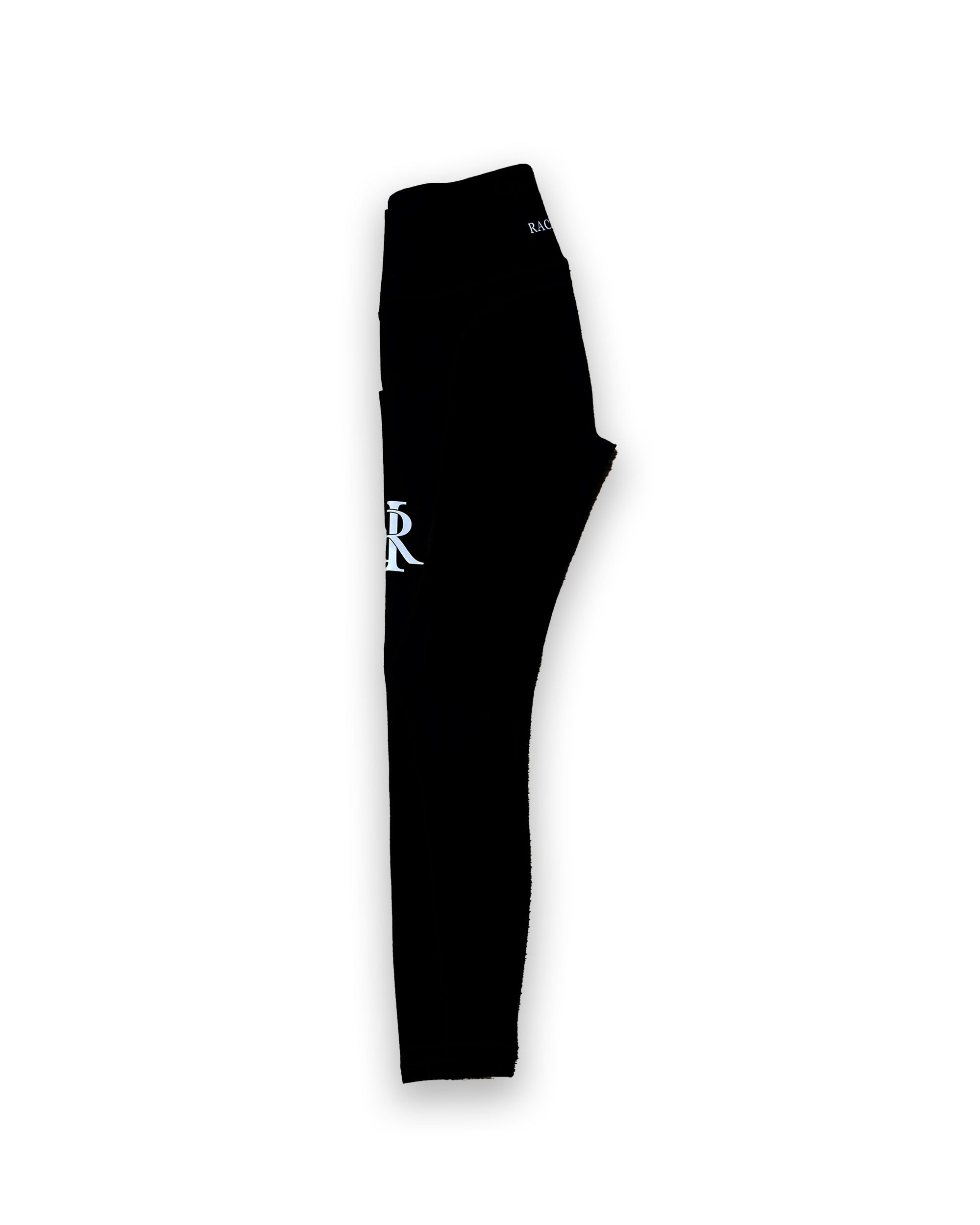 Monogram Yoga Leggings with Pockets - Black