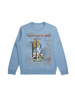 For The Love Crewneck - Cloudy Blue