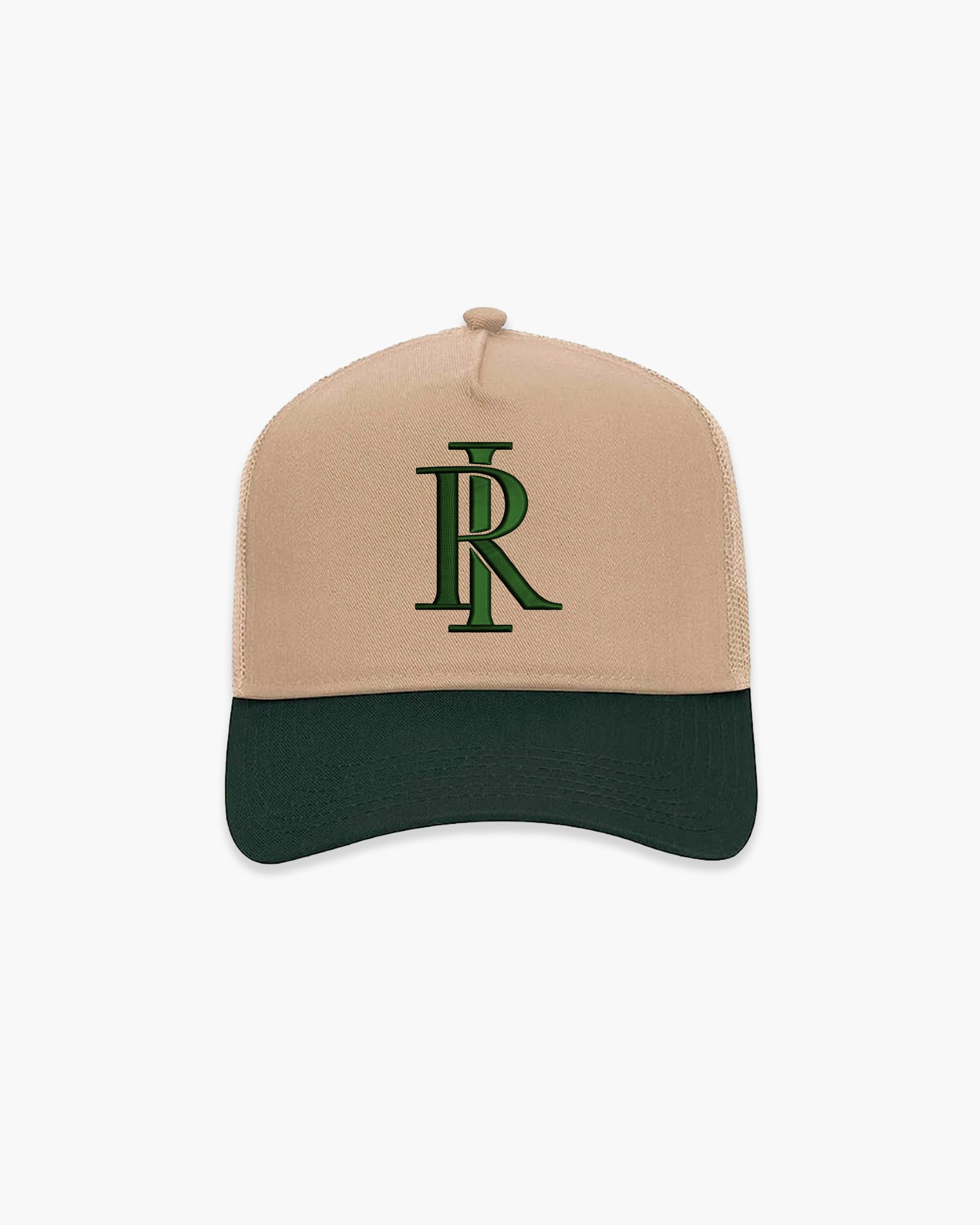 Monogram Trucker Hat - Cream Green