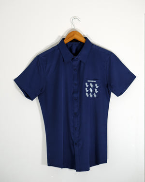 Monogram Graphic Casual Shirt - Navy