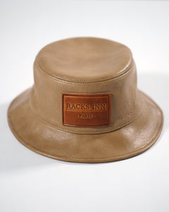 Paris Leather Bucket Hat - Tan