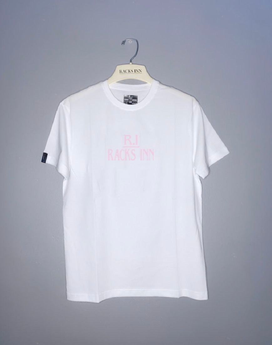 Kids Signature Logo T-Shirt - White & Pink