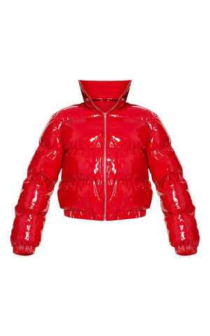 Puffer Bubble Coat - Red
