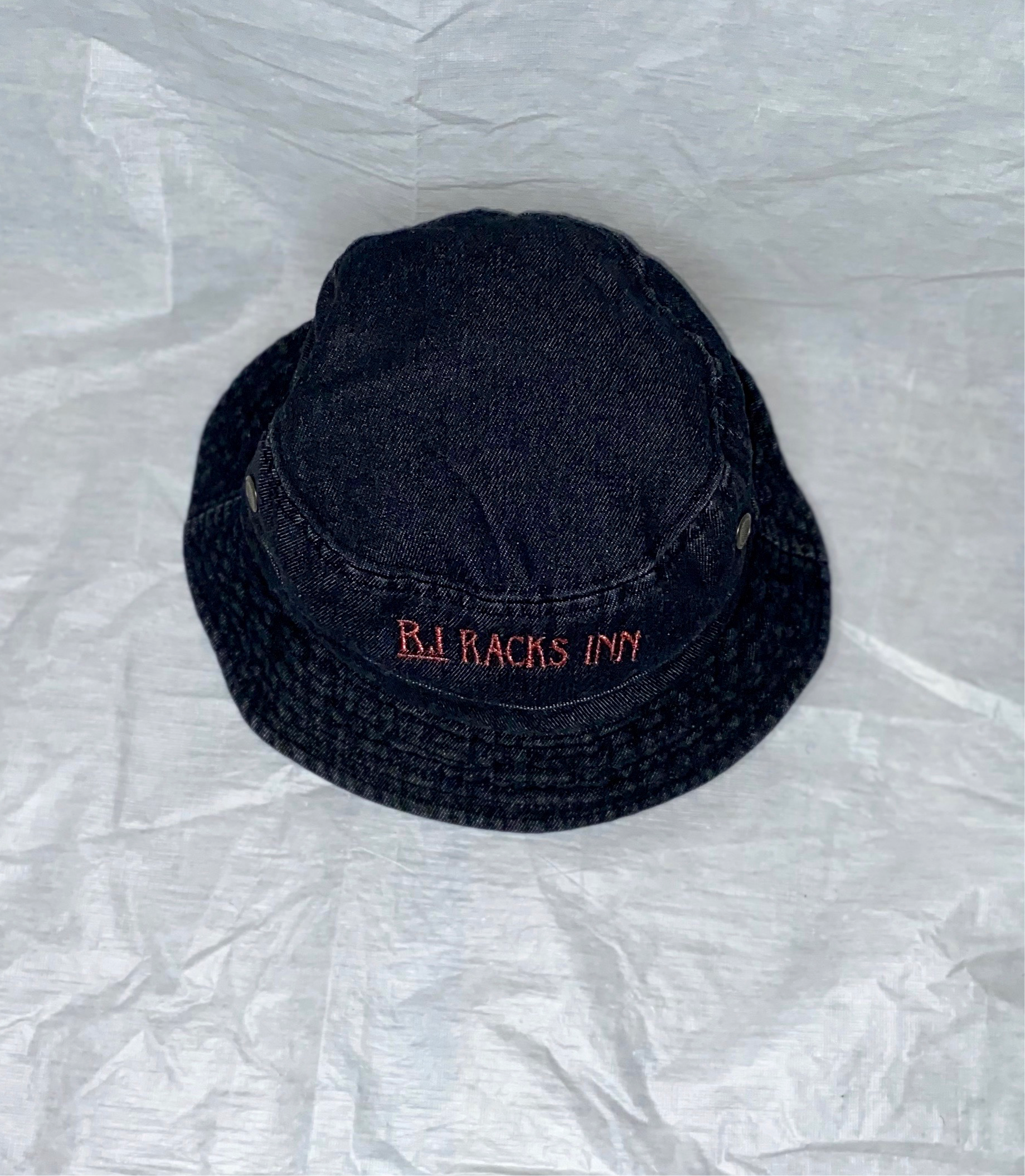 Signature Logo Bucket Hat - Black Denim