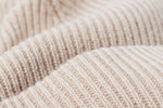 “All Over” Cashmere Wool Beanie - Cream