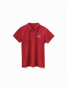 3 Button Casual Polo Shirt - Cranberry
