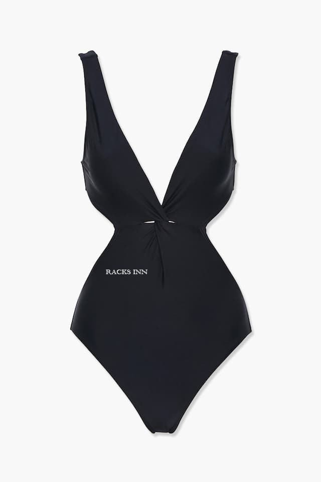 Cutout One-Piece Swimsuit - Black