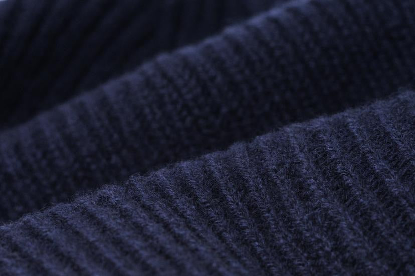 “All Over” Cashmere Wool Beanie - Navy