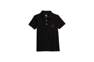 Kids 3 Button Casual Polo Shirt - Black