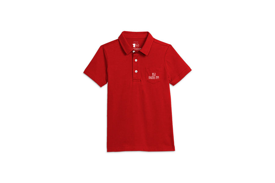 Kids 3 Button Casual Polo Shirt - Red